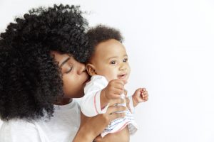 African-American Mom and Baby - Vaccine Myths Hinder Vaccine Access
